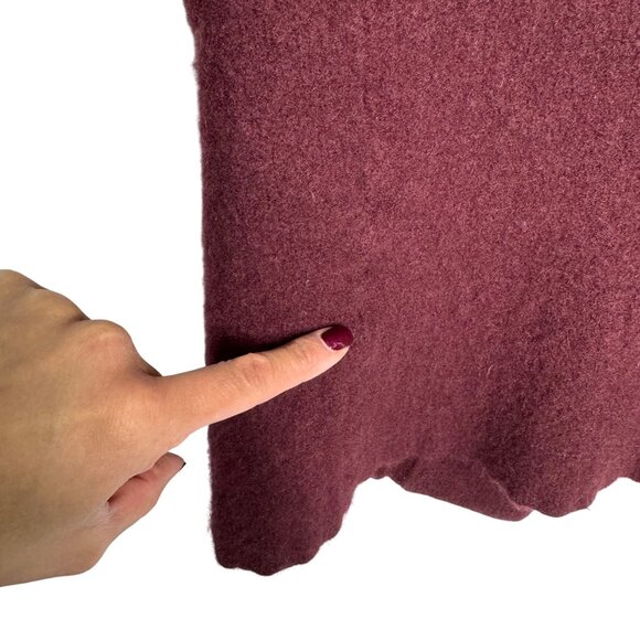 360 100% Cashmere Women's Medium Burgundy Open Cardigan Long Sleeve Sweater - Picture 8 of 10
